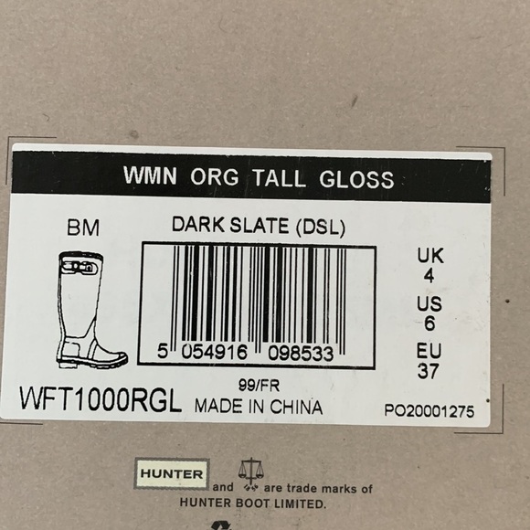 Hunter Original Tall Gloss rain boots dark slate - Picture 10 of 10